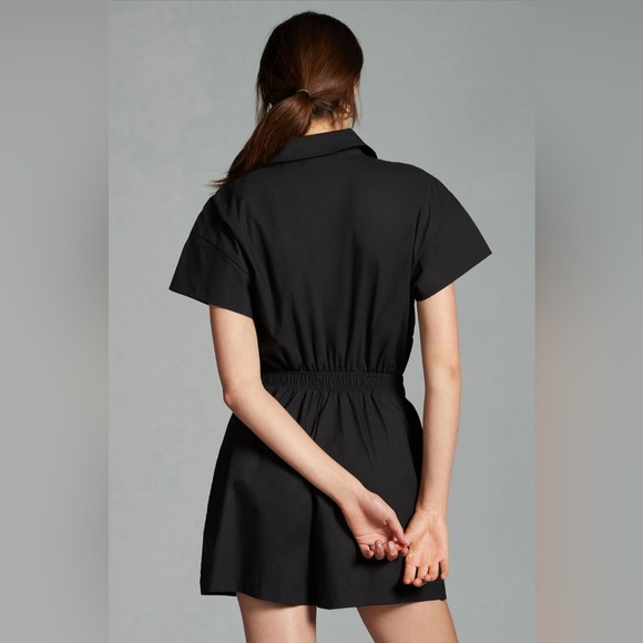 ✨ Anthropologie Short-Sleeve Blazer Romper Sz LP - Picture 3 of 5